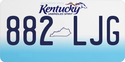KY license plate 882LJG