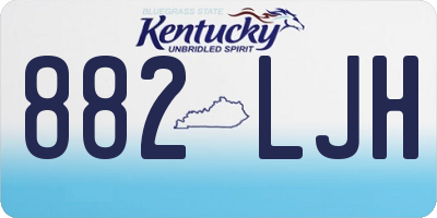 KY license plate 882LJH