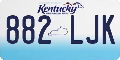 KY license plate 882LJK