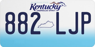KY license plate 882LJP