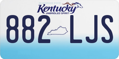 KY license plate 882LJS