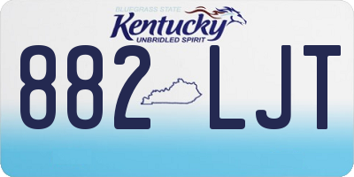 KY license plate 882LJT