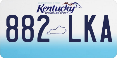KY license plate 882LKA