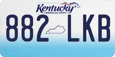 KY license plate 882LKB