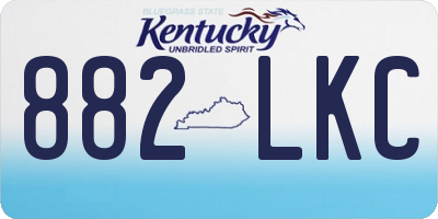 KY license plate 882LKC