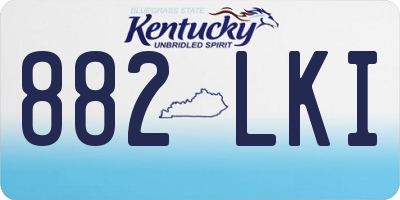 KY license plate 882LKI
