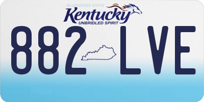 KY license plate 882LVE