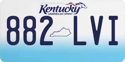 KY license plate 882LVI