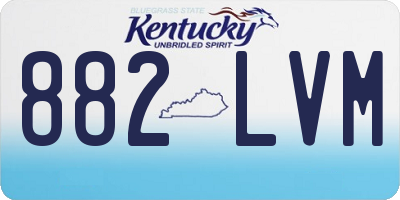 KY license plate 882LVM