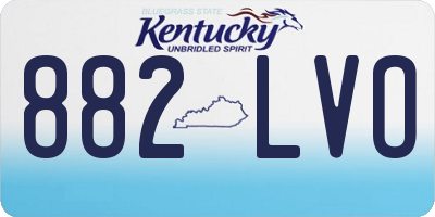 KY license plate 882LVO