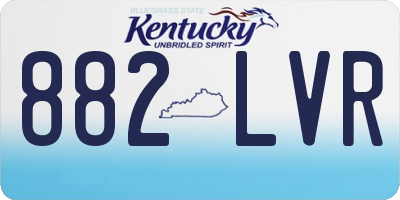 KY license plate 882LVR
