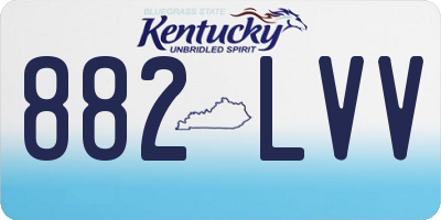 KY license plate 882LVV