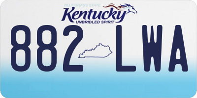 KY license plate 882LWA