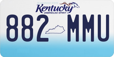 KY license plate 882MMU