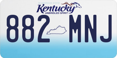 KY license plate 882MNJ