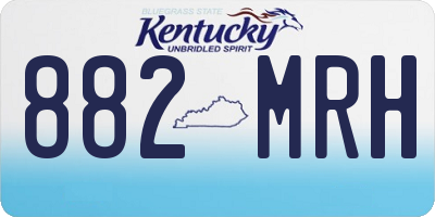 KY license plate 882MRH