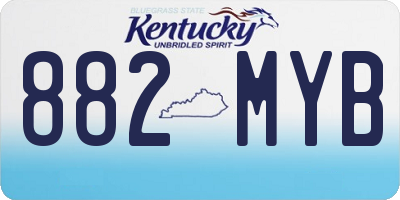 KY license plate 882MYB