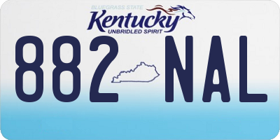 KY license plate 882NAL