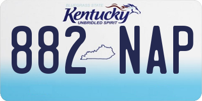 KY license plate 882NAP