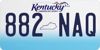KY license plate 882NAQ