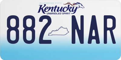 KY license plate 882NAR
