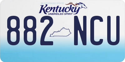 KY license plate 882NCU