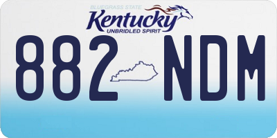 KY license plate 882NDM