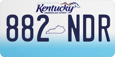 KY license plate 882NDR