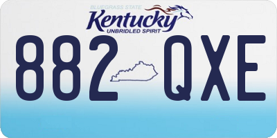 KY license plate 882QXE