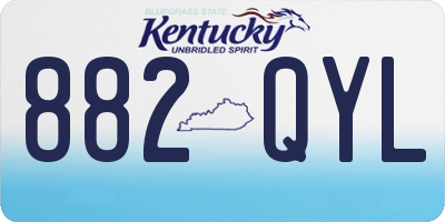 KY license plate 882QYL