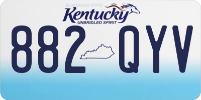 KY license plate 882QYV