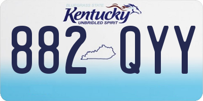 KY license plate 882QYY