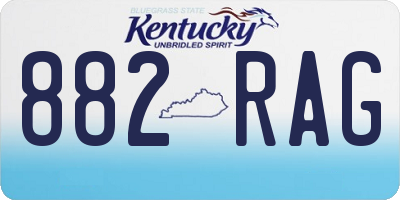 KY license plate 882RAG
