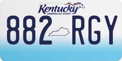 KY license plate 882RGY