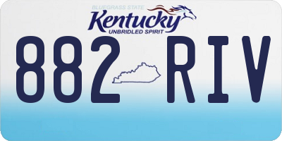 KY license plate 882RIV
