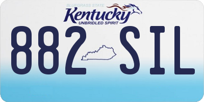 KY license plate 882SIL