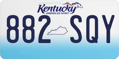 KY license plate 882SQY