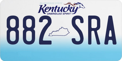 KY license plate 882SRA
