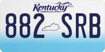 KY license plate 882SRB