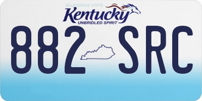 KY license plate 882SRC