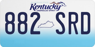 KY license plate 882SRD