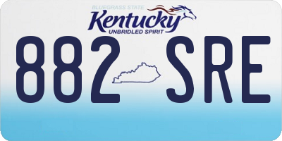 KY license plate 882SRE
