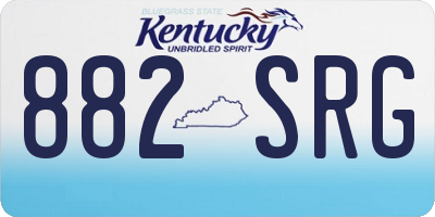 KY license plate 882SRG