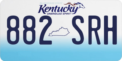 KY license plate 882SRH