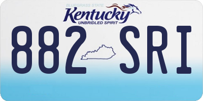 KY license plate 882SRI