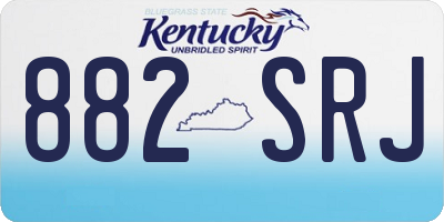 KY license plate 882SRJ