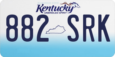 KY license plate 882SRK