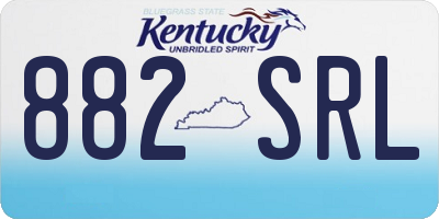 KY license plate 882SRL