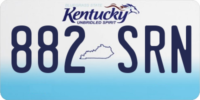 KY license plate 882SRN