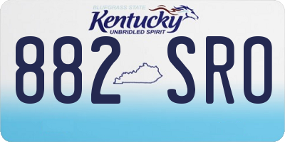 KY license plate 882SRO